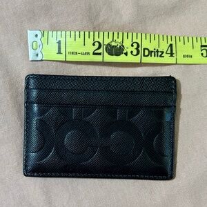 Coach Black Leather Card Holder